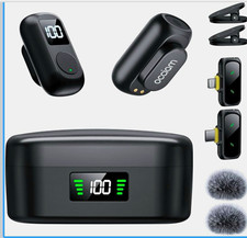 Occiam Wireless Clip-On Microphone USB-C/Lightning Noise-Cancelling Black picture