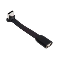 xiwai Ultra Slim Flat USB-C Type-C Male to Female 90 Degree Up 6.6cm, Black picture