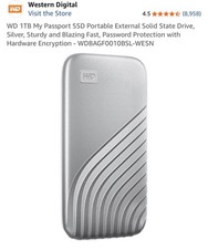WD 1TB My Passport SSD Portable External Solid State Drive, Silver picture