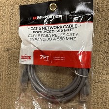 Monster 140277-00 Cat 6 Network Cable Enhanced 550 MHZ JUST HOOK IT UP picture
