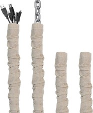 Fabric Cord Cover, 2 Pcs 6 Feet and 2 Pcs 4 Feet Chain Cable Sleeve, Chandelier  picture