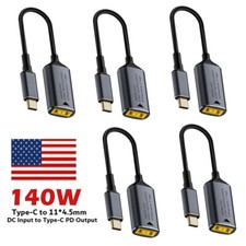 5x 140W Laptop Charger Converter USB Type C Power Charging Cable Adapter 1145 picture