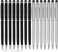 Stylus Pens for Touch Screens, 2 in 1 Stylus Pen & Black Ink Ballpoint Pens 15pk picture