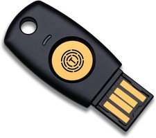 FIDO2 U2F Security Key Passkey Two-Factor Authentication (2FA) USB Black  picture