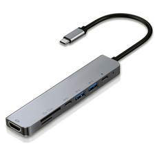20V Aluminum Alloy 7 in1 Type C Hub USB Docking For Laptops/Type-C Smart Devices picture