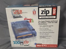 Iomega Zip 100 Portable USB Drive, MAC & PC New Factory Sealed Rare Excellen Box picture