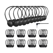 Headphones Bulk for Classsroom 100 Pack 3.5mm Jack Class Set of Headphones fo... picture