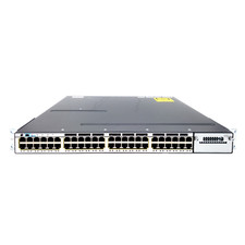 Cisco WS-C3750X-48T-L 48 Port Gigabit Ethernet Stack Switch C3KX-PWR-350WAC picture