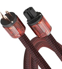 Audiocrast CPC01 HiFi Power Cable 6Ft. 125V 15A Hi-End Amplifier Braided Power C picture