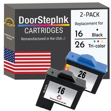 DoorStepInk Compatible Ink Cartridges For Lexmark 16 Black / 26 Color 2pack-USA picture