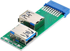 Dual Side USB 3.0 a Type Female to Motherboard 20Pin 19 Pin Box Header Slot picture