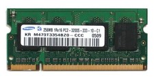 Laptop memory, kr m470t3354bz0-ccc 0509, 256mb 1rx16 pc2-3200s-333-10-c1 picture