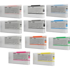 11 x Genuine Cartridges for Epson Stylus Pro 4900 200ml Each T6531 -T6539 Cartridge picture