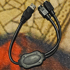 Belkin F5U119-E USB-A Male to Dual PS/2 Female Adapter Cable 6in Black picture
