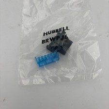 Lot Of 12 HUBBELL BRWPJ6 Modular Keystone jacks USOC WIRED 6-POS Black 24/26AWG picture