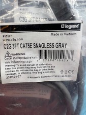 LEGRAND C2G 15177 3FT CAT5e Snagless GRAY RJ45 UTP Network Ethernet LOT OF 10 picture