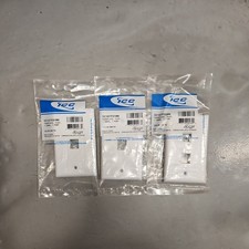 3 Pack ICC White IC107F02WH Face Plate 2 Port Cover Plate 1 Gang picture