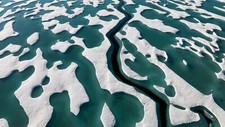 Landscape nature canada arctic island winter snow ice Custom Gaming Mat Desk picture