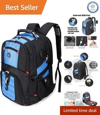 Stylish Waterproof 50L Laptop Backpack with USB Charging - Perfect for Travel picture