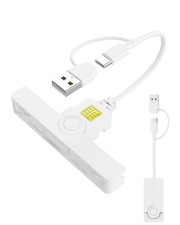 Rocketek CAC Card Reader USB-C + USB-A, Foldable Smart Card Reader for SIM & picture