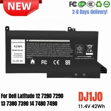 ✅LOT DJ1J0 Battery For DELL Latitude 12 13 14 7000/ E7280 E7380 E7290 E7490 picture