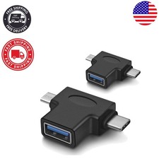 Lightweight USB 3.0 OTG Adapter: Micro USB and Type C, Ideal for Travel, 2 Pack picture