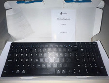 iClever IC-BK10 Multi Device Connection Rechargeable Wireless Keyboard Black NEW picture