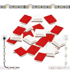 120PCS LED Strip Light Clips SelfAdhesive Mounting Wire Holders Wall picture