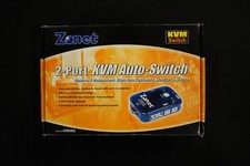 Zonet 2-Port KVM Switch KVM3002 VGA USB Auto Switch w/ Cables Control 2 PCs picture