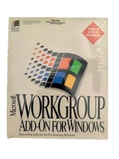 Microsoft Workgroup Add-on For Windows Version 3.11 Network Software New 1993 picture