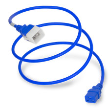 15 Pack of P-Lock C20 to C19 20A 250V 12/3 SJT Power Cord - Blue - 5ft picture