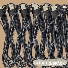 3/6 Pack USB Charger Cable Braided 6/10FT For iPhone 14 13 12 Fast Charging Cord picture