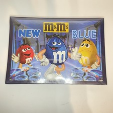 Vintage 1995 M&M's 'New Blue' Promotional Placemats - Set of 4 Great Condition picture