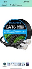 Cat 6 Ethernet Cable 25 FT 10Gbps 250MHz, Outdoor & Indoor Network Cable for ... picture