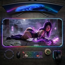 Psylocke Mouse Pad, X-Men LED RGB Desk Mat, Gift for Gamer picture