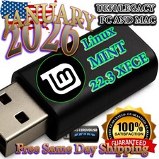 Linux Mint 22.3 XFCE ZENA – Bootable USB Flash Drive  January 2026 FAST SHIPPING picture