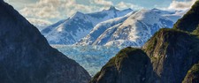 Landscape mountain top mountains nature rocks Custom Gaming Mat Desk picture