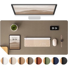 Aothia Dual-Sided Desk Mat - Leather & Cork 25.6