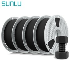 SUNLU PA6-CF Carbon Fiber Nylon Filament 1.75mm 4*1KG Stiff & Heat Resistant picture