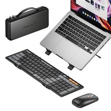 Foldable Keyboard Combo, XKM01 CaseUp Portable Bluetooth Keyboard and with La... picture