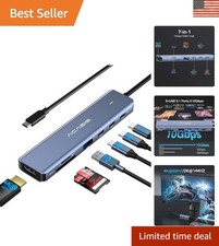 Aluminum 7-in-1 USB-C Hub - 4K HDMI, 10Gbps Transfer, PD Charging - Lightweight picture