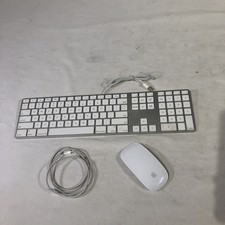 Apple A1243 Aluminum Wired Keyboard Full Size & A1657 Magic Mouse picture
