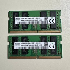 SK hynix 32GB DDR4 PC4-2400 MHz Laptop RAM Kit (2x16GB) SODIMM - HMA82GS6AFR8 picture