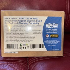 Factory Sealed TRIPP-LITE U444-06N-H4GU-C, USB-C 3.2, USB-C TO 4K HDMI, Ethernet picture