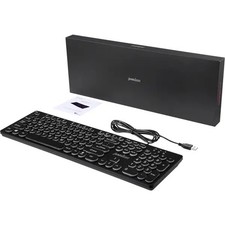 Perixx 12011 PERIBOARD-317 R DE B Wired German Keyboard, QWERTZ Black Illumin picture