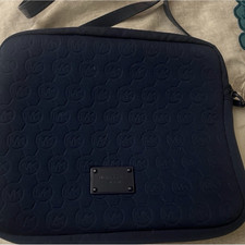 Michael Kors Blue Logo Neoprene Padded Zip Sleeve Case for 11 in Laptop picture