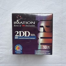 Imation 3.5 inch 2DD Floppy Diskettes IBM Formatted 720KB 10 Pack Sealed New picture