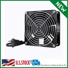 High Speed PC Computer AC Axial Cooling Cooler Exhaust Fan Metal Net 110V 120V picture
