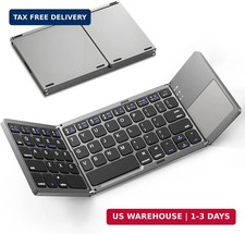 Foldable Bluetooth Keyboard with Touchpad, Ultra Slim Portable Wireless Keyboard picture