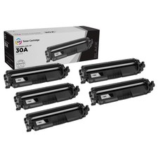 LD  5PK Compatible Replacement for HP 30A / CF230A Black Laser Toner Cartridge picture